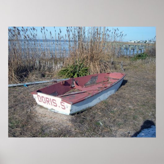 Oude Rustische Row Boat Poster (Voorkant)