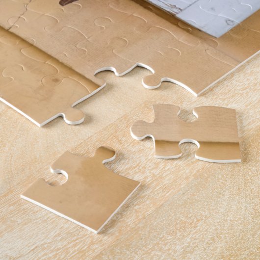 Oude Rustische Village Window Flower Pots Legpuzzel (Zijkant)