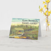 Oude Rustische vogelmolen Wenskaart Kaart (Gele Bloem)