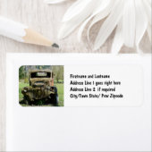 Oude Rusty Boerderij Truck in het land Etiket (Insitu)