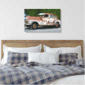 Oude Rusty Broken Down Car Canvas (Insitu (Slaapkamer))