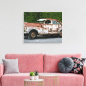 Oude Rusty Broken Down Car Canvas Afdruk (Insitu (Woonkamer))