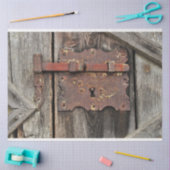 Oude Rusty Hinge Rustic Wood Dep Ontwerpen Tissuepapier (Craft)