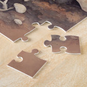 Oude Rusty Vintage Auto's en Paddenstoelen Legpuzzel (Zijkant)