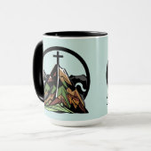 Oude Ruw Christelijk Kruis Mok (Voorkant links)