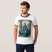 Oude Sage Mountain Wijsheid Kunst T-shirt (Voorkant volledig)