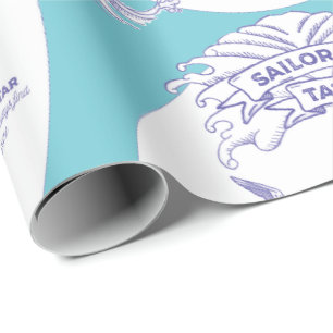 Oude Sailor Tattoo Betekenis geïllustreerd Gift Wr Cadeaupapier