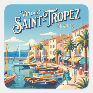 Oude Saint-Tropez Frankrijk Vierkante Sticker