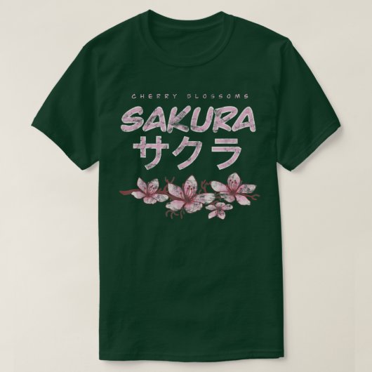 Oude Sakura Bloesem Kersenbloesem Dag Japans T-shirt (Design voorkant)