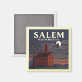 Oude Salem Massachusetts Magneet (Voorkant / Achterkant)