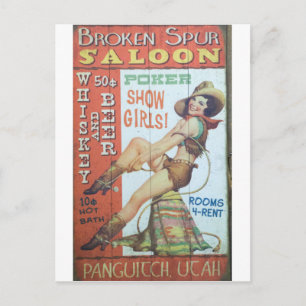 Oude saloon briefkaart