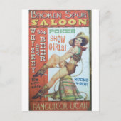 Oude saloon briefkaart (Voorkant)