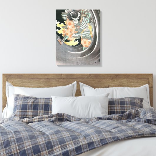 Oude Samoerai schilderij Canvas Afdruk (Insitu (Slaapkamer))