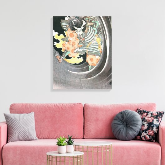 Oude Samoerai schilderij Canvas Afdruk (Insitu (Woonkamer))