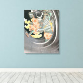 Oude Samoerai schilderij Canvas Afdruk (Insitu (Houten vloer))