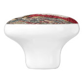 Oude Sampler Scene Kind Met Kat Keramische Knop (Zijkant)