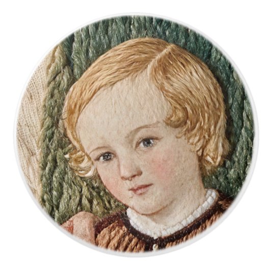 Oude Sampler Zeekapiteinskind Keramische Knop (Voorkant)