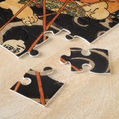 Oude Samurai die een Monster schilderen doodt Legpuzzel (Zijkant)