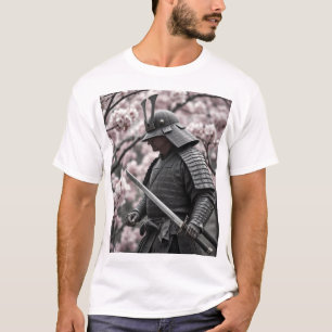 Oude Samurai - Een houtskool eerbetoon aan de Warr T-shirt