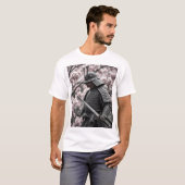 Oude Samurai - Een houtskool eerbetoon aan de Warr T-shirt (Voorkant volledig)