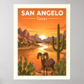 Oude San Angelo Texas Poster (Voorkant)