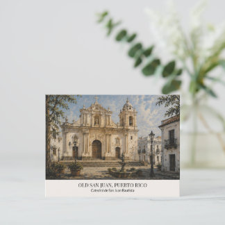 Oude San Juan Ansichtkaart Catedral San Juan Bauti Briefkaart