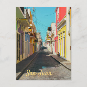 Oude San Juan Kasseienstraat Fotografie Feestdagenkaart