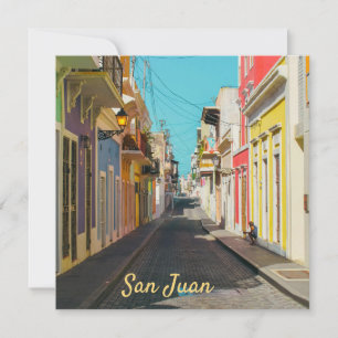 Oude San Juan Kasseienstraat Fotografie Feestdagenkaart