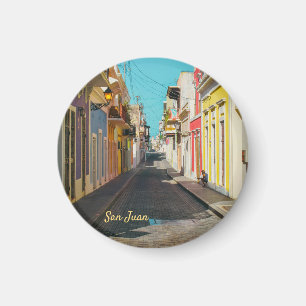 Oude San Juan Kasseienstraat Fotografie Magneet