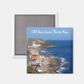 Oude San Juan, kust van Puerto Rico Magneet (Voorkant / Achterkant)