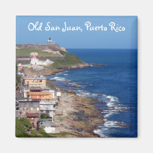 Oude San Juan, kust van Puerto Rico Magneet