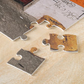 Oude San Juan Puerto Ricaanse vlag Street Art Door Legpuzzel (Zijkant)