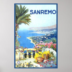 Oude San Remo Italië Europa Reisposter Poster