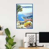 Oude San Remo Italië Europa Reisposter Poster (Thuiskantoor)