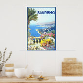 Oude San Remo Italië Europa Reisposter Poster (Keuken)