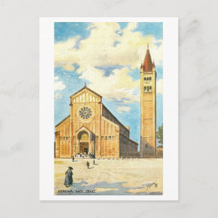 Oude San Zeno, Verona, Italië Briefkaart