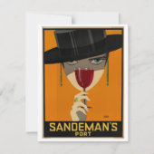 Oude Sandeman-advertentie Feestdagenkaart (Voorkant)