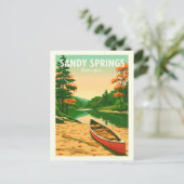 Oude Sandy Springs Georgia Briefkaart (Staand voorkant)