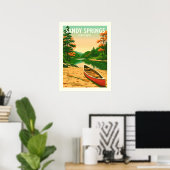 Oude Sandy Springs Georgia Poster (Thuiskantoor)
