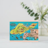 Oude Santa Catalina Island kaart (Staand voorkant)