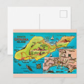 Oude Santa Catalina Island kaart (Voorkant / Achterkant)