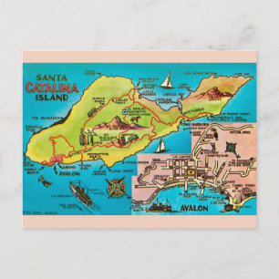 Oude Santa Catalina Island kaart