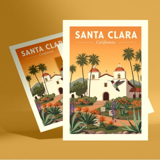 Oude Santa Clara Californië Briefkaart