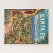 Oude Santa Fe New Mexico Adobe Bergen Legpuzzel (Horizontaal)