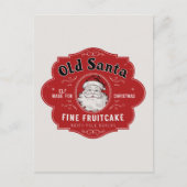 Oude Santa fruitcake voeg bericht toe Feestdagenkaart (Voorkant)