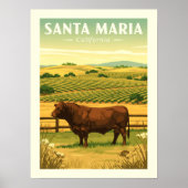 Oude Santa Maria Californië Poster (Voorkant)