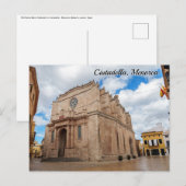 Oude Santa Maria Kathedraal in Ciutadella - Menorc Briefkaart (Voorkant / Achterkant)