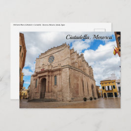 Oude Santa Maria Kathedraal in Ciutadella - Menorc Briefkaart