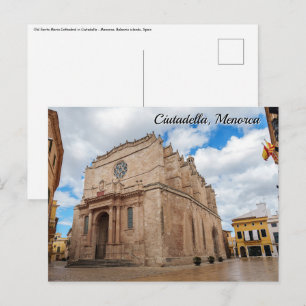 Oude Santa Maria Kathedraal in Ciutadella - Menorc Briefkaart