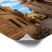 Oude Santa Maria Kathedraal in Ciutadella - Menorc Poster (Hoek)